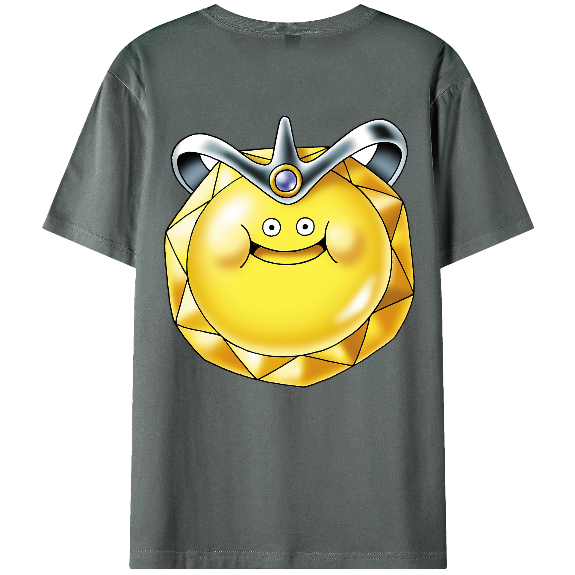 （画像用） ドラゴンクエスト Doragon Kuesuto Dragon Quest 綿100％ メンズ半袖Tシャツ（バックプリント） 通気性